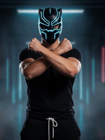 Black Panther LED Mask